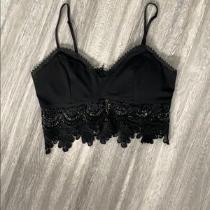 Black crop top